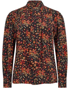 Gucci Long Sleeve Silk Shirt- Blouses - Brown