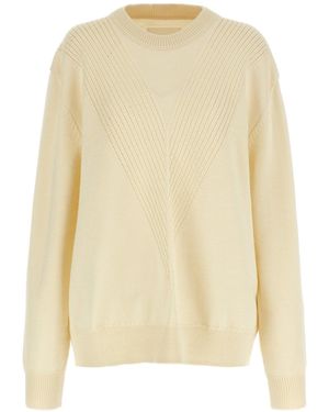 Jil Sander Textured Knit Wool Sweater - Natural