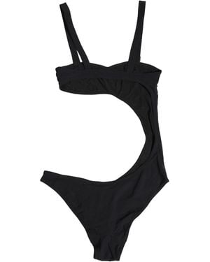 Dolce & Gabbana Embellished Cutout Bandeau One Piece Swimwear Elastane Nylon Clothing - Black