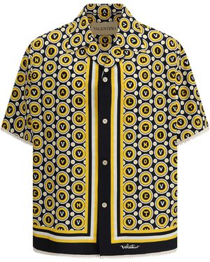 Valentino Bulles Royales Bowling Shirt - Yellow