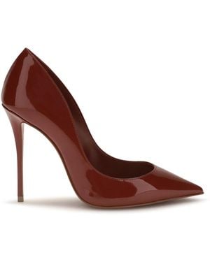 Christian Louboutin La Pigalle 100 Patent-Lining High Heel Shoes - Brown