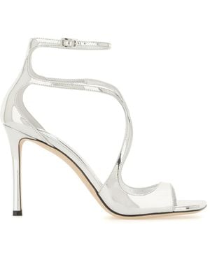 Jimmy Choo Leather Azia 95 Sandals - White