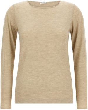 Brunello Cucinelli Scollo Jumper - Natural