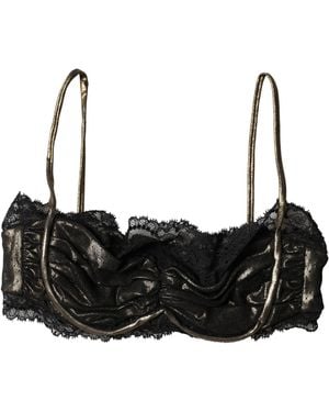 Dolce & Gabbana Silk Underwired Balconnet Bra Underwear Clothing - Black