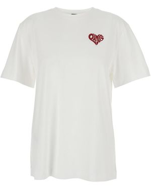 Pinko Crew Neck T-Shirt Cotton - White