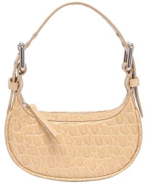 BY FAR Mini Soho Croco Shoulder Bag - Natural