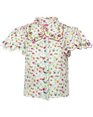 Cecilia B Shirts Cotton Spandex - White