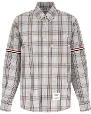 Thom Browne Oversized Rwb' Shirt - Gray