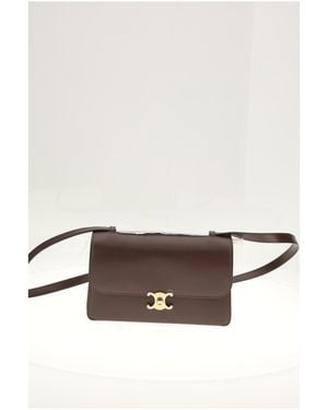Celine Leather Shoulder Bag Calf - White