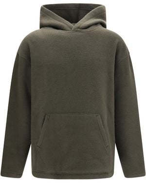 Rier Hooded Sweater Fleece Wool Ovis Aries - Green