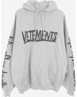 Vetements Cotton Sweatshirt With Logo - Gray