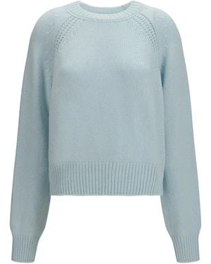 Sa Su Phi Crewneck Jumper Kashmir/Capra Hircus - Blue