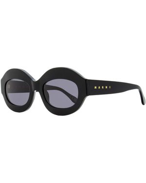 Marni Ik Kil Cenote Oval Sunglasses 4Ie 53Mm Plastic (Acetate) - Black