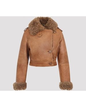 Chloé Leather Jacket - Brown