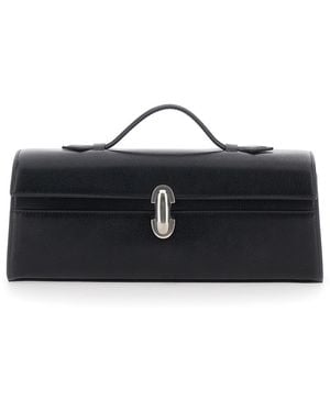 SAVETTE Clutch Slim Symmetry Leather Calf Hand Bags - Black