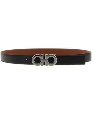 Ferragamo Gancini Reversible Belt - White