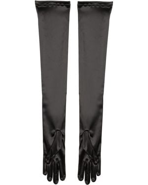 ROOM76 Icon Silk Satin Opera Long Gloves - Black