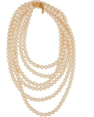 Moschino Necklace With Pearls - White