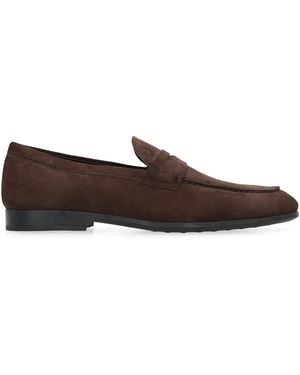 Tod's Suede Loafers Calf - Brown