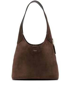 COACH Suede Tote Bag Calf - Brown