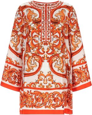 Dolce & Gabbana Dolce & Gabbana 'Maiolica' Dress - Red