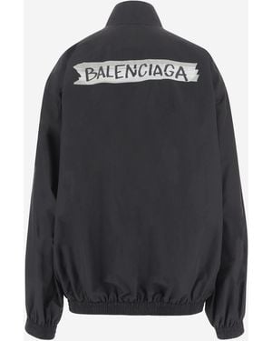 Balenciaga Cotton Blend Jacket Polyamide - Black