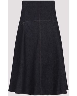 Jacquemus Triangle De-Nimes Midi Skirt - Blue