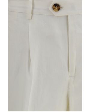Brunello Cucinelli Tailored Linen Pants - Gray