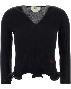 Fendi Wool Top - Black