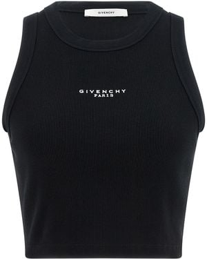 Givenchy Paris Print Top - Blue