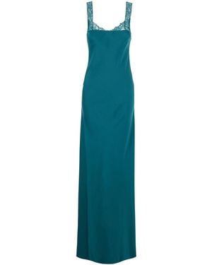 forte_forte Long Dress Viscose Acetate - Blue