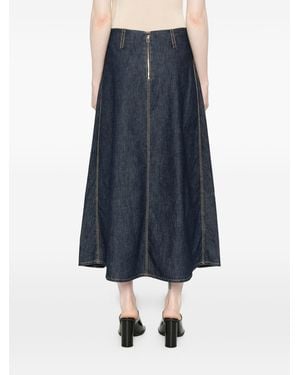 Susanne Bommer Cotton Long Skirt - Blue