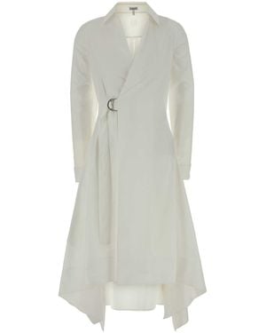 Loewe Poplin Shirt Dress - White