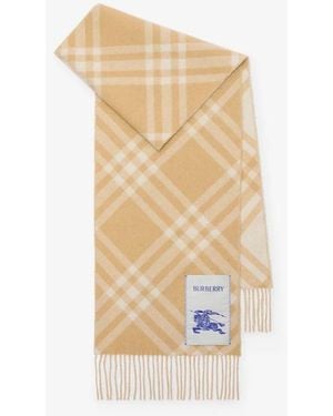 Burberry Burberry Check Wool Scarf - Natural