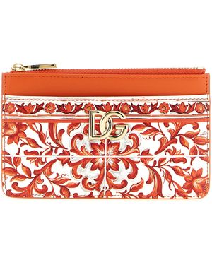 Dolce & Gabbana Calfskin Cardholder Accessory - Red