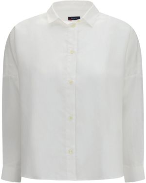 Deperlu Cotton And Linen Blend Shirt - White