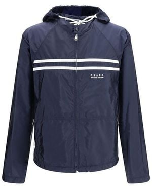 Prada Blue Nylon Shell Jacket