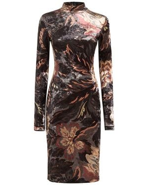 Etro Printed Chenille Midi Dress - Multicolour