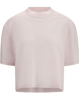 Sa Su Phi Cropped T-Shirt With Round Neckline - Pink