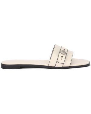 Tory Burch Flat Sandal Romy Sheep Leather - White