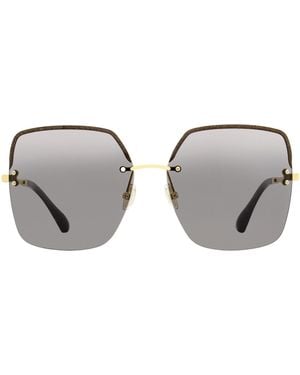 Jimmy Choo Square Sunglasses Tavi-S 2F79O- 60Mm Metal/Plastic (Acetate) - Black