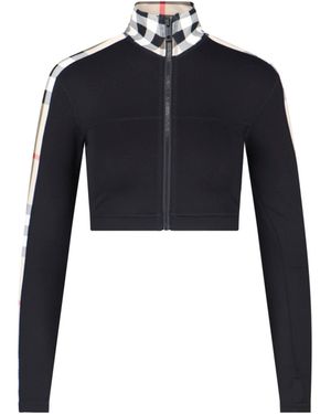 Burberry Check Crop Top - Blue