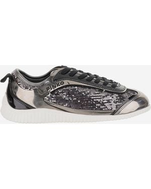 Pinko Sneakres Reby 10 With Sequins - Grey