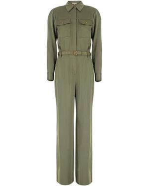 MICHAEL Michael Kors Jumpsuit Satin Ls Polyester Jumpsuits - Green