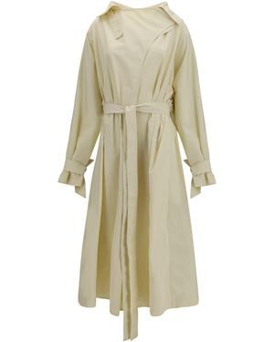 Francesco Murano Oversize Trench Cotton; Nylon Coats - White