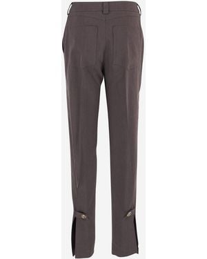 DARKPARK Long Trousers Viscose Blend Ramie Trousers - Grey