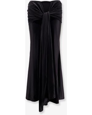 VENUJA Shiny Microfiber Skirt With Satin Effect - Black