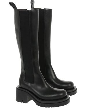Bottega Veneta Calf Chelsea Boots - Black