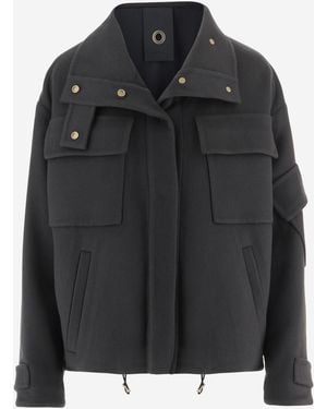 Giorgio Armani Cashmere Coat With Multiple Pockets - Black