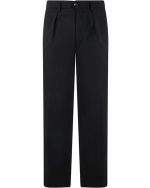 Slowear Trousers With Pleats Wool Blend Polyester - Black